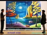 Magic Landscape - Magic Landscape - City By Elka - Acrylic On Canvas